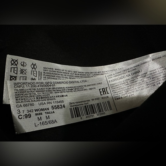 386 Mango | NWOT Black Mid Rise Thick Stretch Leggings Dress Pants (Size M) - Picture 8 of 13